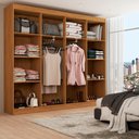 Ver imagem 3 de Guarda-Roupa Casal Ele e Ela 8 Portas 8 Prateleiras - Panorama Móveis