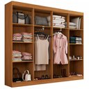 Ver imagem 7 de Guarda-Roupa Casal Ele e Ela 8 Portas 8 Prateleiras - Panorama Móveis