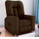 Ver imagem 2 de Poltrona do Papai Bean 82cm Reclinável Manual Suede Marrom- Sallar Home