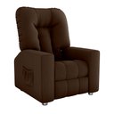 Ver imagem 6 de Poltrona do Papai Bean 82cm Reclinável Manual Suede Marrom- Sallar Home
