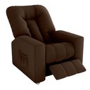 Ver imagem 1 de Poltrona do Papai Bean 82cm Reclinável Manual Suede Marrom- Sallar Home