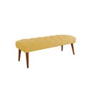 Ver imagem 2 de Banco Rubi 80cm Suede Mostarda - Dominic Decor