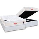 Ver imagem 1 de Cama Box Baú King: Colchão Molas Pocket Ensacadas Castor Gold Star Vitagel + Base CRC Courano