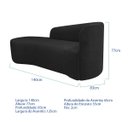 Ver imagem 3 de Kit Divã Recamier Orgânico França 140cm Lado Esquerdo e 2 Poltronas Amore Bouclé