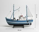 Ver imagem 2 de Barco Pesqueiro Decorativo Azul Claro - em Madeira 30x26cm