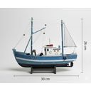 Ver imagem 2 de Barco Pesqueiro Decorativo Azul Claro - em Madeira 30x26cm