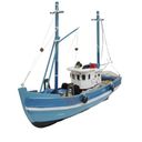 Ver imagem 4 de Barco Pesqueiro Decorativo Azul Claro - em Madeira 30x26cm