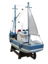 Ver imagem 3 de Barco Pesqueiro Decorativo Azul Claro - em Madeira 30x26cm