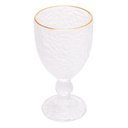 Ver imagem 1 de Conj. 6 Taças Cristal Martelado com Filete Dourado 320ml