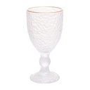Ver imagem 2 de Conj. 6 Taças Cristal Martelado com Filete Dourado 320ml