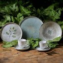 Ver imagem 4 de Aparelho de Jantar 16 Peças Cerâmica Porto Brasil Orgânico Louça Artesanal Mesa Posta