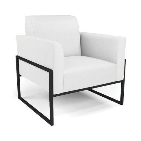 Poltrona Base Industrial Alta Preto Marisa Corino D03 - D’Rossi Branco