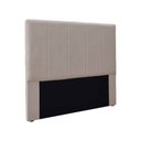 Ver imagem 2 de Cabeceira Casal Queen 1,60m com Design Vertical Bordado em Tecido Linho Cristal ? Lucadi