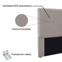 Ver imagem 4 de Cabeceira Casal Queen 1,60m com Design Vertical Bordado em Tecido Linho Cristal ? Lucadi