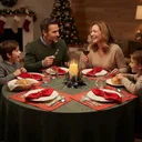 Ver imagem 5 de Kit Mesa Posta Natal Natalina Toalha de Mesa 6 Lugares Grande, 6 Jogo Americano, 6 Guardanapos, Vela
