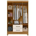 Ver imagem 4 de Guarda Roupa Solteiro Paraty 4 Portas Freijó Off White Moval