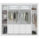Ver imagem 4 de Guarda Roupa Casal Imperatore 6 Portas 8 Gavetas MDF com Pés Branco Móveis Lopas