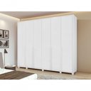 Ver imagem 2 de Guarda Roupa Casal Imperatore 6 Portas 8 Gavetas MDF com Pés Branco Móveis Lopas