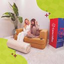 Ver imagem 7 de Sofá Cama Muna 1,88m Xpand Tech Tecido Bouclê Caramelo Cama Inbox