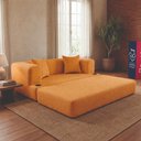 Ver imagem 5 de Sofá Cama Muna 1,88m Xpand Tech Tecido Bouclê Caramelo Cama Inbox