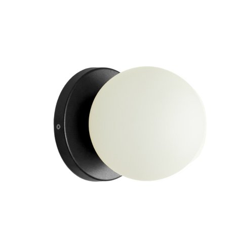 Arandela Luminária Lunar Globo 12 Cm Moderno Preto 005