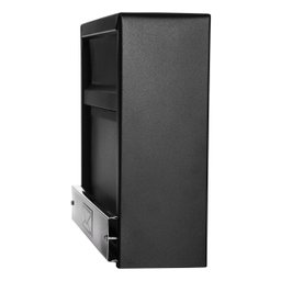 Caixa De Correio Grade horizontal Preto Fosco Tarja Inox Top moderna - 4