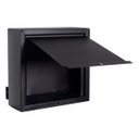 Ver imagem 6 de Caixa de Correio Grade Horizontal Preto Fosco Tarja Inox Top Moderna