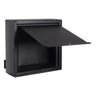 Caixa De Correio Grade horizontal Preto Fosco Tarja Inox Top moderna - 6