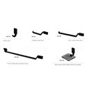 Ver imagem 1 de Spot Aluminio Preto Kit Acessorios Banheiro 5 Pecas - Pevilon