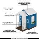Ver imagem 4 de Casinha de Brinquedo Artesanal com Varanda MDF Branco/Azul - Criança Feliz Casinha com Varanda