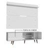 Rack Madesa Dubai e Painel para Tv até 65 Polegadas com Pés - Branco/rustic - 5
