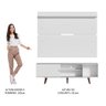 Rack Madesa Dubai e Painel para Tv até 65 Polegadas com Pés - Branco/rustic - 6