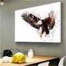 Quadro Decorativo Águia Efeito Especial Símbolo de Foco Poder Disciplina:120x80 cm/BRANCA - 7