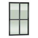 Ver imagem 1 de Porta Correr 2 Folhas Moveis 210 x 120 Elite c/Fecho Autom V.Liso Preto Brimak