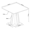 Ver imagem 2 de Conjunto Sala de Jantar 4 Lugares Quadrado Tampo de MDF Polonia Cobre/Blonde/Bege - Casa Giulia