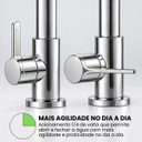 Ver imagem 6 de Torneira Cozinha Gourmet Inox Mesa Pia Bancada Longa Alta