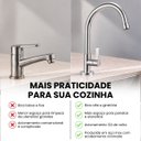 Ver imagem 2 de Torneira Cozinha Gourmet Inox Mesa Pia Bancada Longa Alta