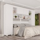 Ver imagem 1 de Guarda-roupa Casal Modulado Odin Premium com Pés 4 Portas Branco - Pnr Móveis
