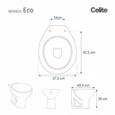 Ver imagem 5 de Assento Sanitário Poliester Antibacteriano Eco Branco para Vaso Celite