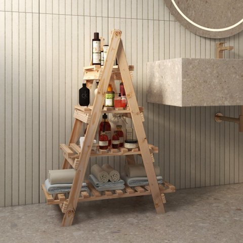 Organizadora Porta Temperos Cor Natural Tripla De Cozinha Promo Technox Marrom