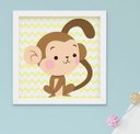 Ver imagem 4 de Quadro Bebê Infantil Menino Menina Safari Kit 4 Peças