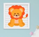 Ver imagem 5 de Quadro Bebê Infantil Menino Menina Safari Kit 4 Peças