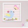 Quadro Infantil Quarto Bebê Menina Passarinho Cachorro Cacto Nuvem Kit 6 Peças - 6