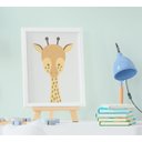 Ver imagem 2 de Quadro Bebê Infantil Escandinavo Raposa Girafa Coelho Urso Elefante Kit 5 Peças