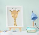 Ver imagem 2 de Quadro Bebê Infantil Escandinavo Raposa Girafa Coelho Urso Elefante Kit 5 Peças