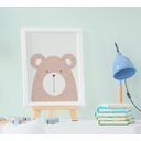 Ver imagem 4 de Quadro Bebê Infantil Escandinavo Raposa Girafa Coelho Urso Elefante Kit 5 Peças