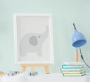 Ver imagem 5 de Quadro Bebê Infantil Escandinavo Raposa Girafa Coelho Urso Elefante Kit 5 Peças