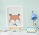 Ver imagem 3 de Quadro Bebê Infantil Escandinavo Raposa Girafa Coelho Urso Elefante Kit 5 Peças