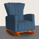 Ver imagem 3 de Kit Poltrona Balanço Melinda e Puff Jade Suede