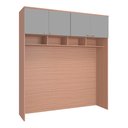 Ver imagem 3 de Guarda Roupa Modulado Ponte 4 Portas 2450x1630mm Setiba Plus Rimo Carvalho/fendi